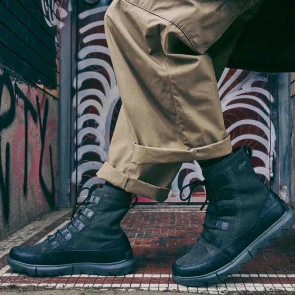 Sorel explorer boot Charcoal Lace-Up Boots